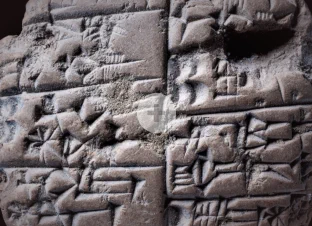 Kunstreproduktion: Babylonische Keilschrifttafel, ca. 2.000 v. Chr.