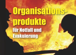 Prospektmaterial Organisationsprodukte für Brandschutz, Notfall und Evakuierung